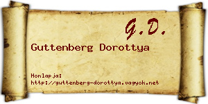 Guttenberg Dorottya névjegykártya